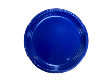צלחת פלסטיק 9 color ארוז 18 יח'- כחול 